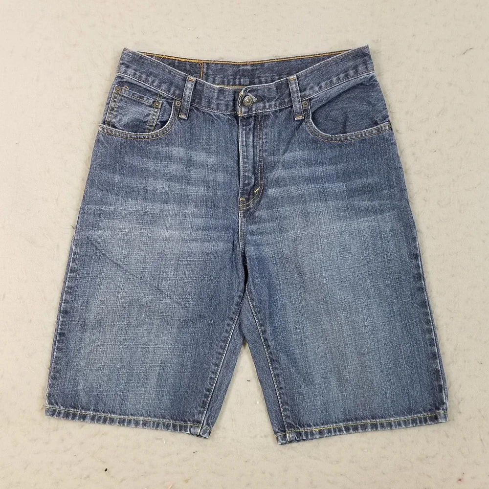 Levi's Shorts Mens 30 Blue 569 Loose Straight Denim Mid Wash Cotton Casual